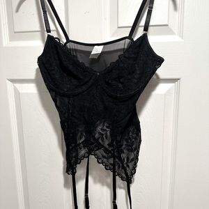Large black corset top
